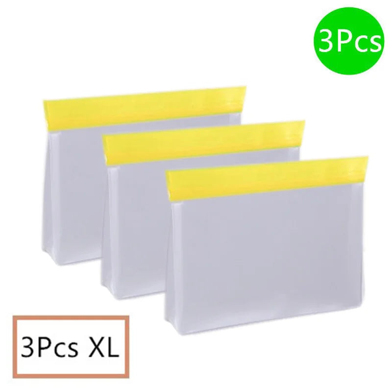 Reusable Silicone Food Bag Freezer Stand  Ziplock Bag