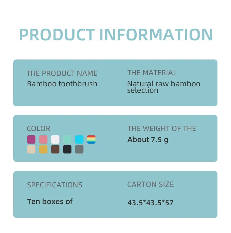 Single Cowhide Wrapped Bamboo Toothbrush.